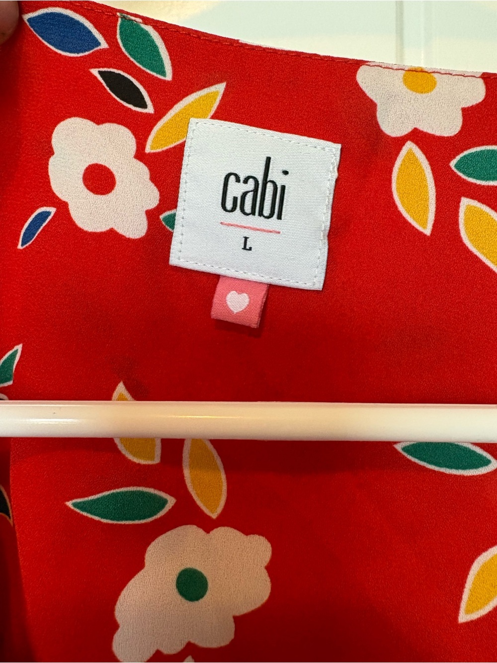 CAbi Red Floral Tie-Front Sleeveless Camisole - Picture 3 of 3